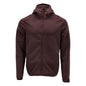 Fleece trui, capuchon, microfleece jack met rits, bordeaux
