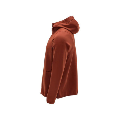 Fleece trui, capuchon, microfleece jack met ritssluiting, herfstrood
