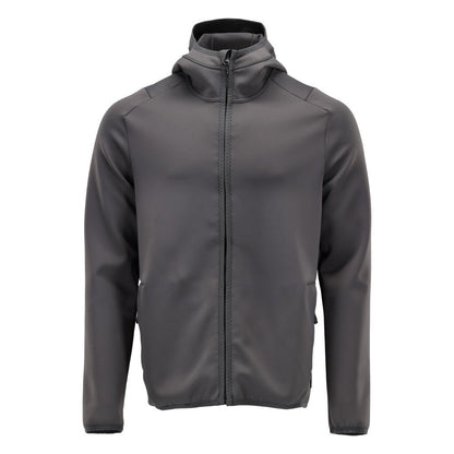 Fleece trui, capuchon, microfleece jack met ritssluiting, antracietgrijs