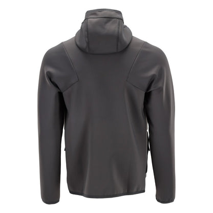 Fleece trui, capuchon, microfleece jack met ritssluiting, antracietgrijs