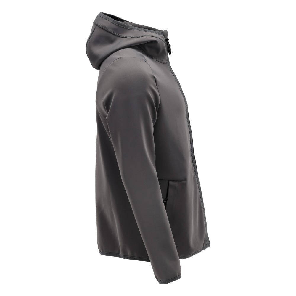 Fleece trui, capuchon, microfleece jack met ritssluiting, antracietgrijs