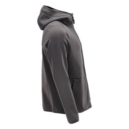 Fleece trui, capuchon, microfleece jack met ritssluiting, antracietgrijs
