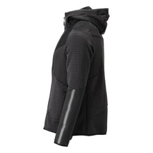 Fleece trui, capuchon, microfleece jack met ritssluiting, zwart