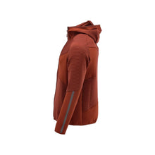 Fleece trui, capuchon, microfleece jack met ritssluiting, herfstrood