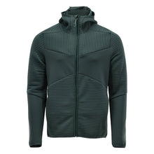 Fleece trui, capuchon, microfleece jack met ritssluiting, bosgroen