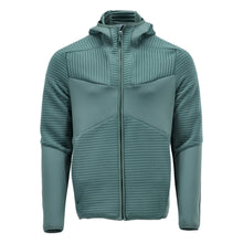 Fleece trui, capuchon, microfleece jack met ritssluiting, licht bosgroen