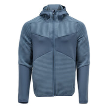 Fleece trui, capuchon, microfleece jack met ritssluiting, steenblauw
