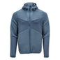 Fleece trui, capuchon, microfleece jack met ritssluiting, steenblauw