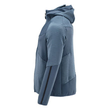 Fleece trui, capuchon, microfleece jack met ritssluiting, steenblauw