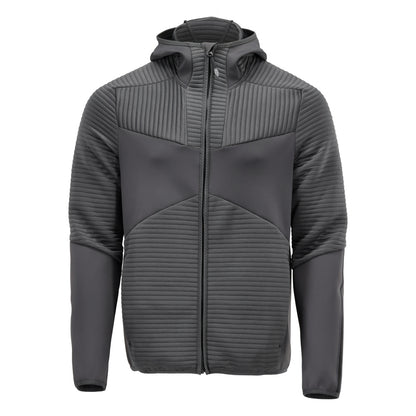 Fleece trui, capuchon, microfleece jack met ritssluiting, antracietgrijs