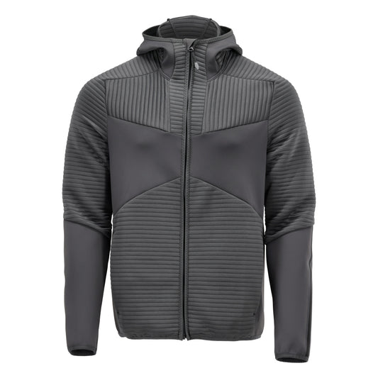 Fleece trui, capuchon, microfleece jack met ritssluiting, antracietgrijs