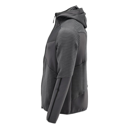 Fleece trui, capuchon, microfleece jack met ritssluiting, antracietgrijs