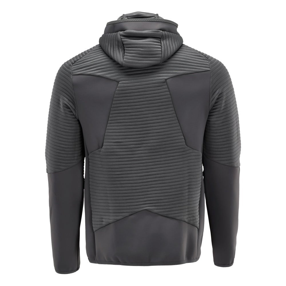 Fleece trui, capuchon, microfleece jack met ritssluiting, antracietgrijs