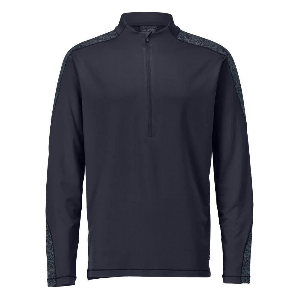 T-shirt, lange mouw, t-shirt met korte rits
