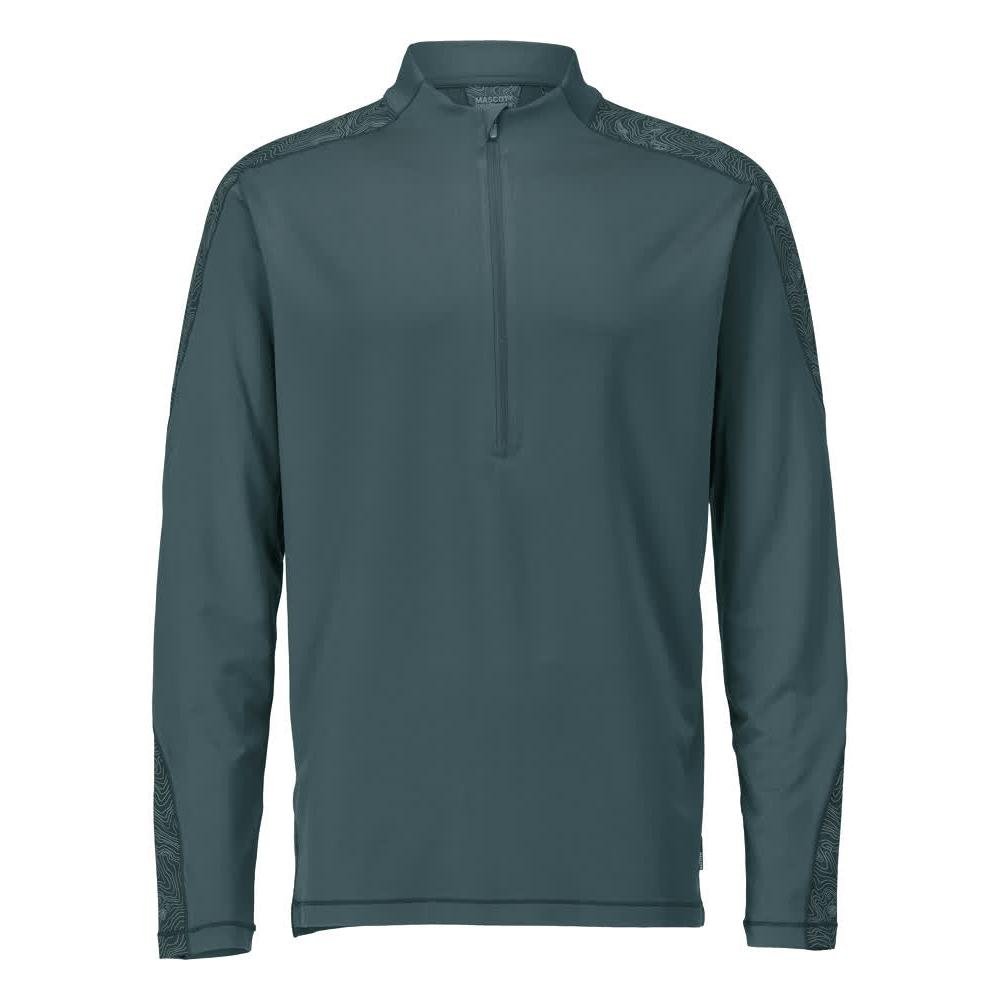 T-shirt, lange mouw, t-shirt met korte rits