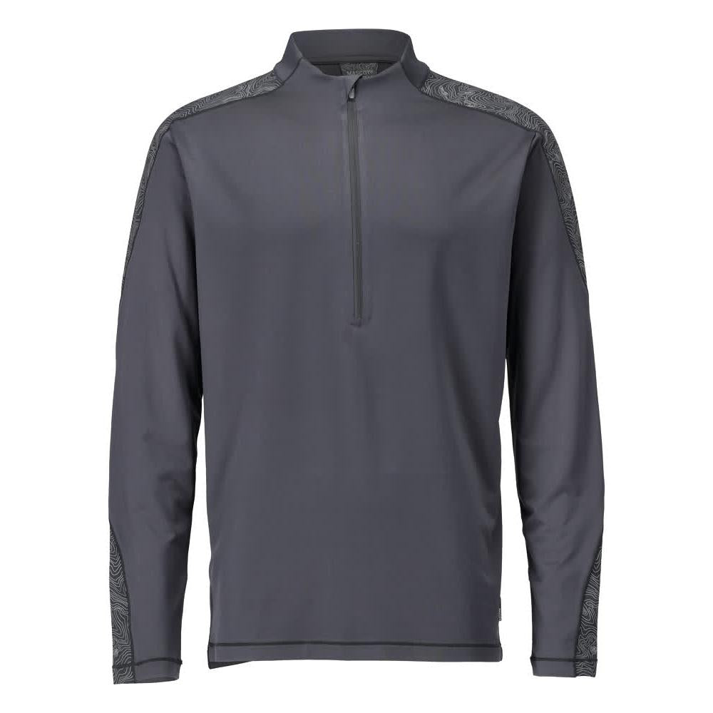 T-shirt, lange mouw, t-shirt met korte rits