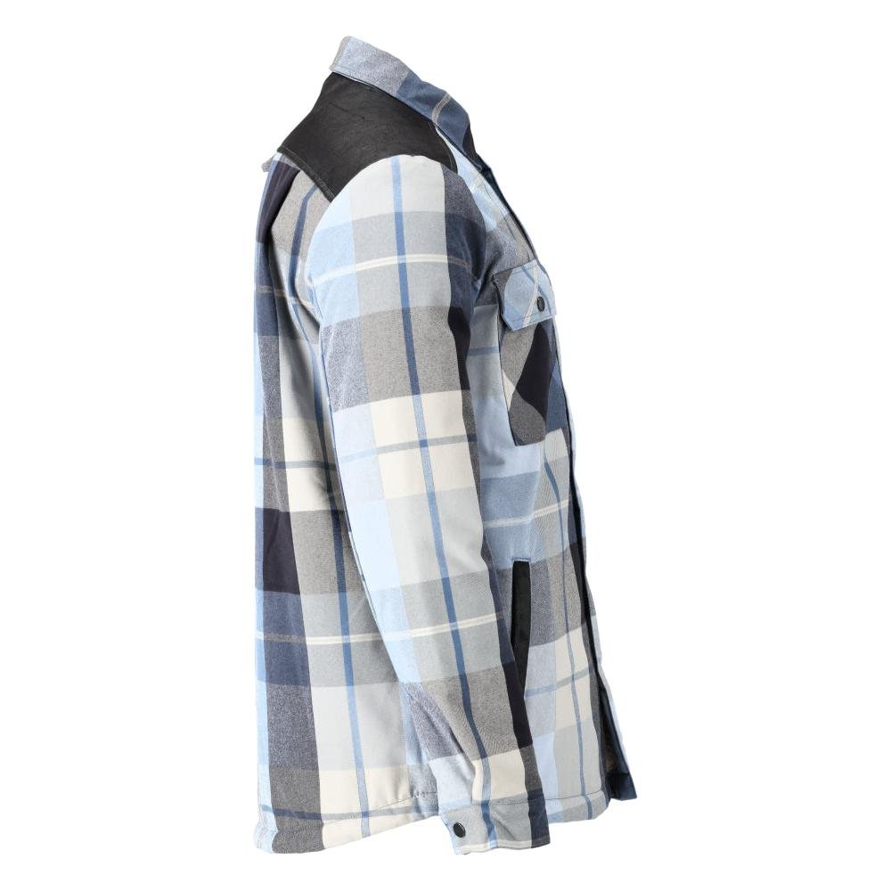 Overhemd, geruit, voering van vezelbont, thermoshirt