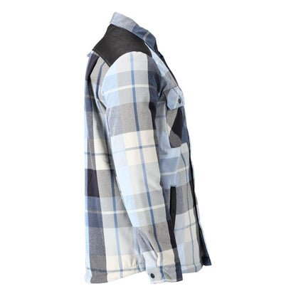Overhemd, geruit, voering van vezelbont, thermoshirt