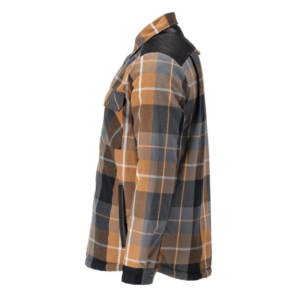 Overhemd, geruit, voering van vezelbont, thermoshirt