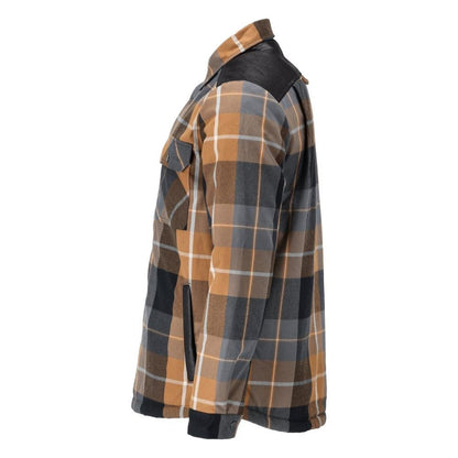 Overhemd, geruit, voering van vezelbont, thermoshirt