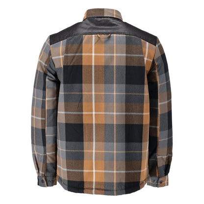 Overhemd, geruit, voering van vezelbont, thermoshirt