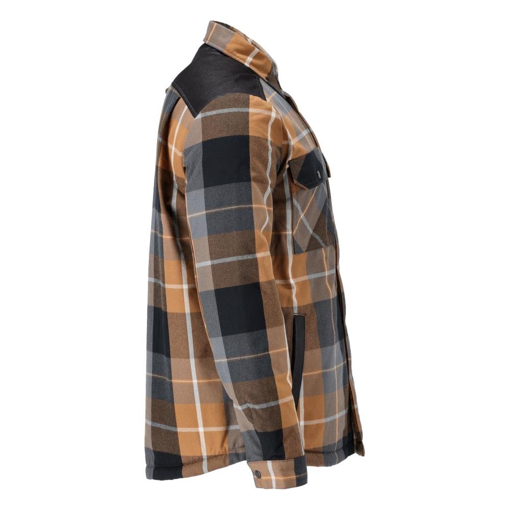 Overhemd, geruit, voering van vezelbont, thermoshirt