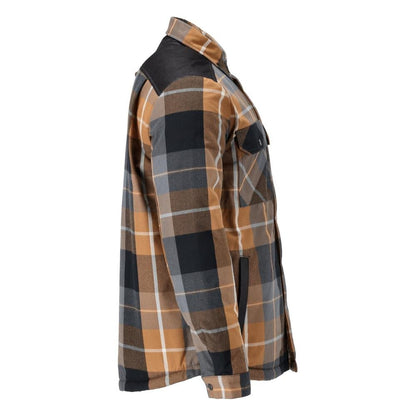 Overhemd, geruit, voering van vezelbont, thermoshirt