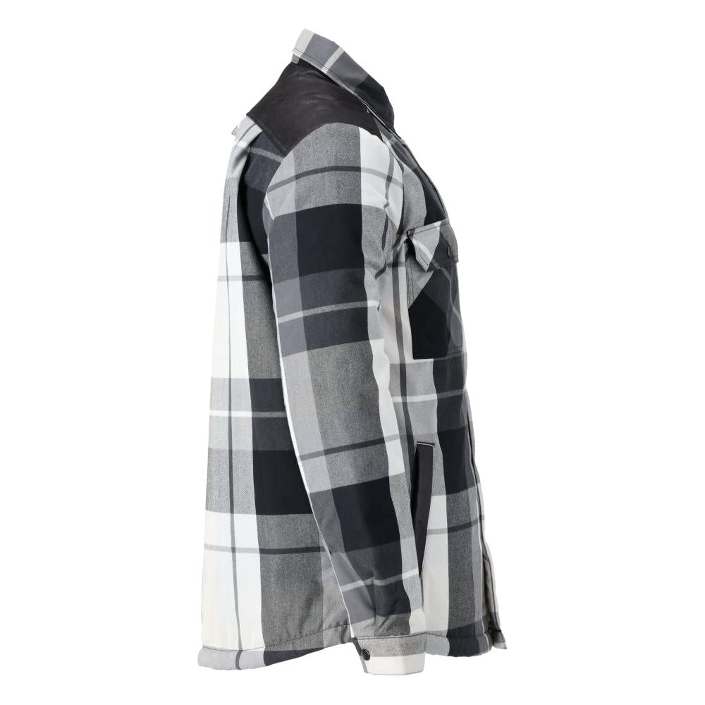 Overhemd, geruit, voering van vezelbont, thermoshirt
