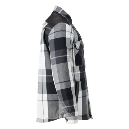 Overhemd, geruit, voering van vezelbont, thermoshirt
