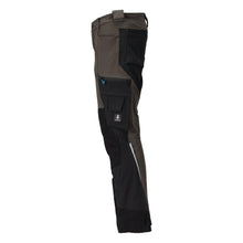 Broek met kniezakken, stretch, lichte broek, donker antraciet/zwart