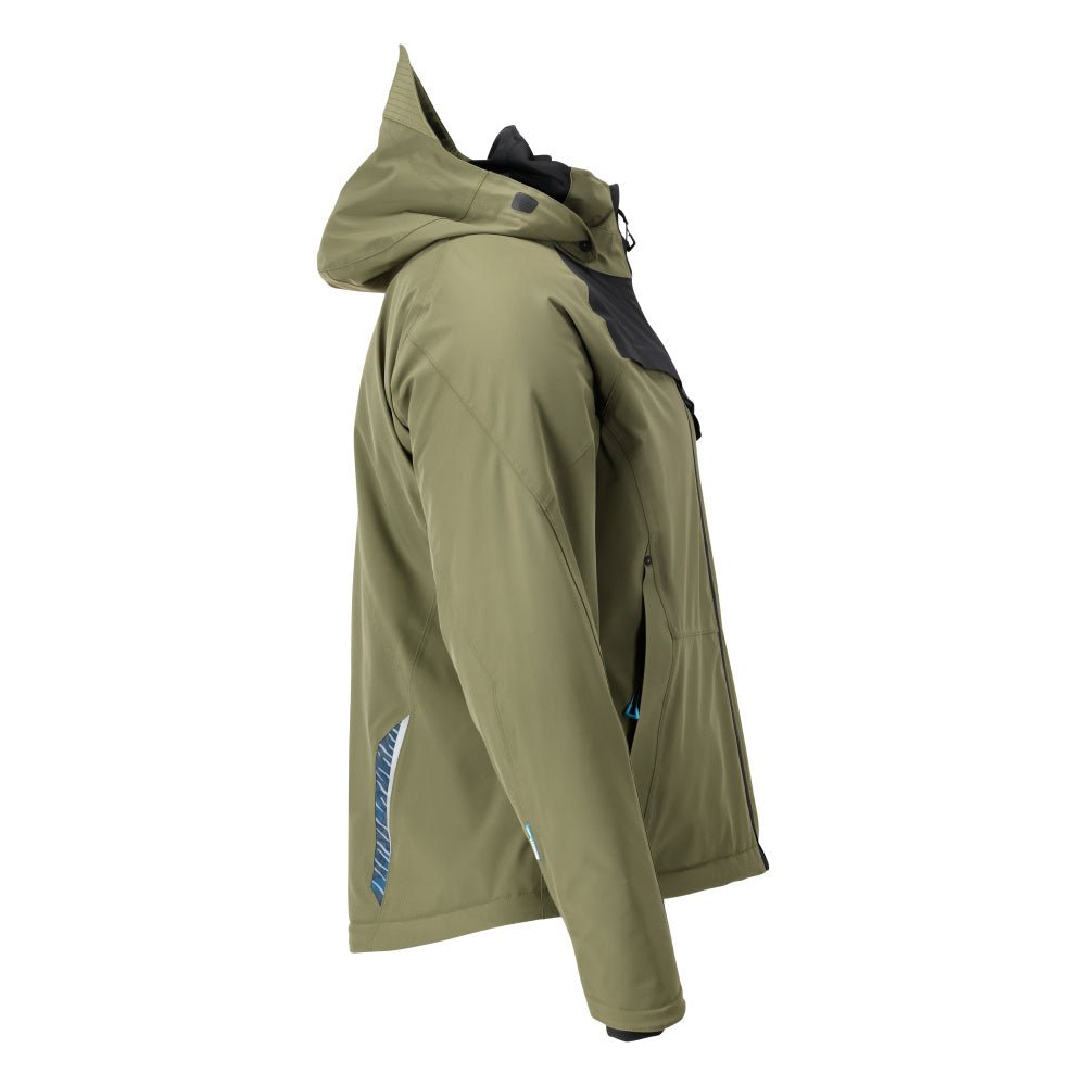 Winterjas met CLIMASCOT®, waterdichte winterjas, mosgroen/zwart