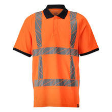 Poloshirt, modern fit poloshirt, fluorescerend oranje
