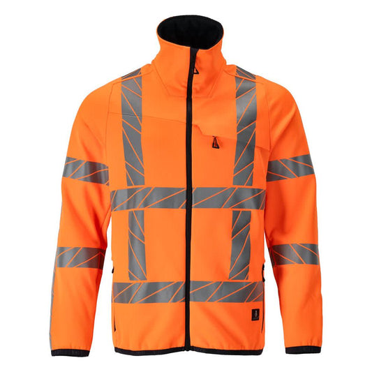 Fleece pullover met microfleece jack met ritssluiting, fluorescerend oranje