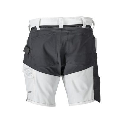 Shorts, lichtgewicht short, wit/antracietgrijs
