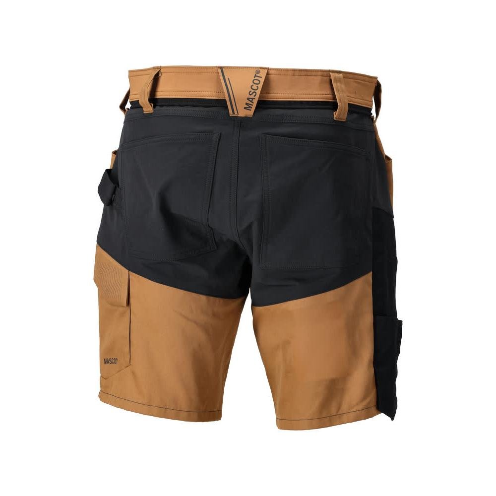 Shorts, lichtgewicht shorts, notenbruin/zwart