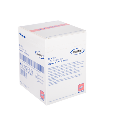 MaiMed-VKS-steriele fleece-spleetkompressen, 25x2 stuks/doos
