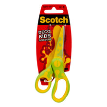 De Scotch™ DECO kinderschaar (groen, blauw of roze), 13 cm van 3M Deutschland GmbH, wordt afzonderlijk verpakt en is ideaal voor knutselprojecten. Geschikt voor kinderen vanaf 6 jaar, met afgeronde punten in een kunststof etui.
