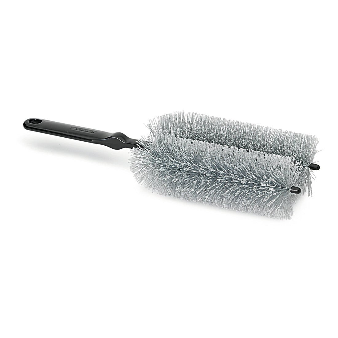 De Nölle Profi-Borstel Radiatorborstel U-vorm (40 cm, Synthetisch) heeft grijze borstelharen en een zwarte kunststof handgreep met twee U-vormige, geborstelde secties en een spleet voor een effectieve radiatorreiniging.