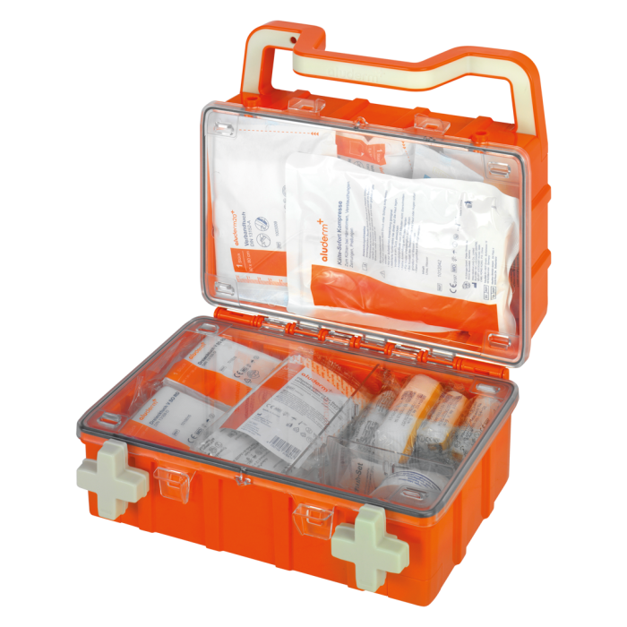 EHBO-doos oranje DYNAMIC-GLOW S standaard DIN 13157 | Koffer (1 stuk)