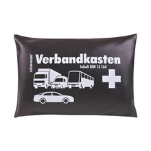 Auto-verbandkussen, zwart, met vulling volgens de DIN 13164-norm