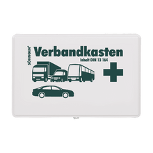 Eerstehulpkoffer voor auto’s, model KU, wit, met standaardinhoud volgens DIN 13164