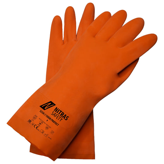 NITRAS CHEM PROTECT, handschoenen voor chemische bescherming, oranje