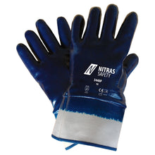 NITRAS nitrilhandschoenen, wit/blauw