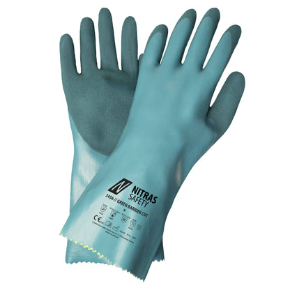 NITRAS GREEN BARRIER CUT, handschoenen voor chemische bescherming, benzine