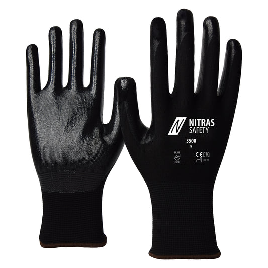 NITRAS nylon handschoenen, zwart