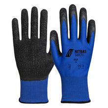 NITRAS nylon handschoenen, blauw/zwart