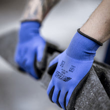 NITRAS nylon handschoenen, blauw/zwart