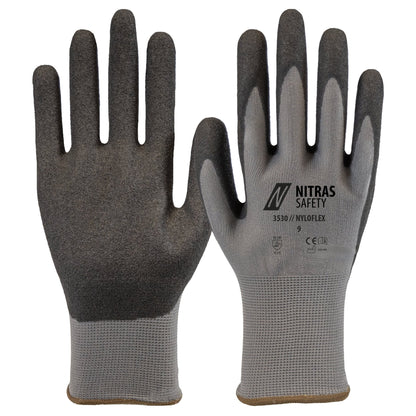 NITRAS NYLOFLEX, montagehandschoenen, grijs/zwart