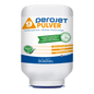 Een witte 3kg-patroon van DR.SCHNELL GmbH & Co. KGaA PEROJET PULVER 9, een chloorvrij vaatwasmiddel voor commerciële machines, met gekleurde etiketten, Duitse tekst en HACCP-certificering.