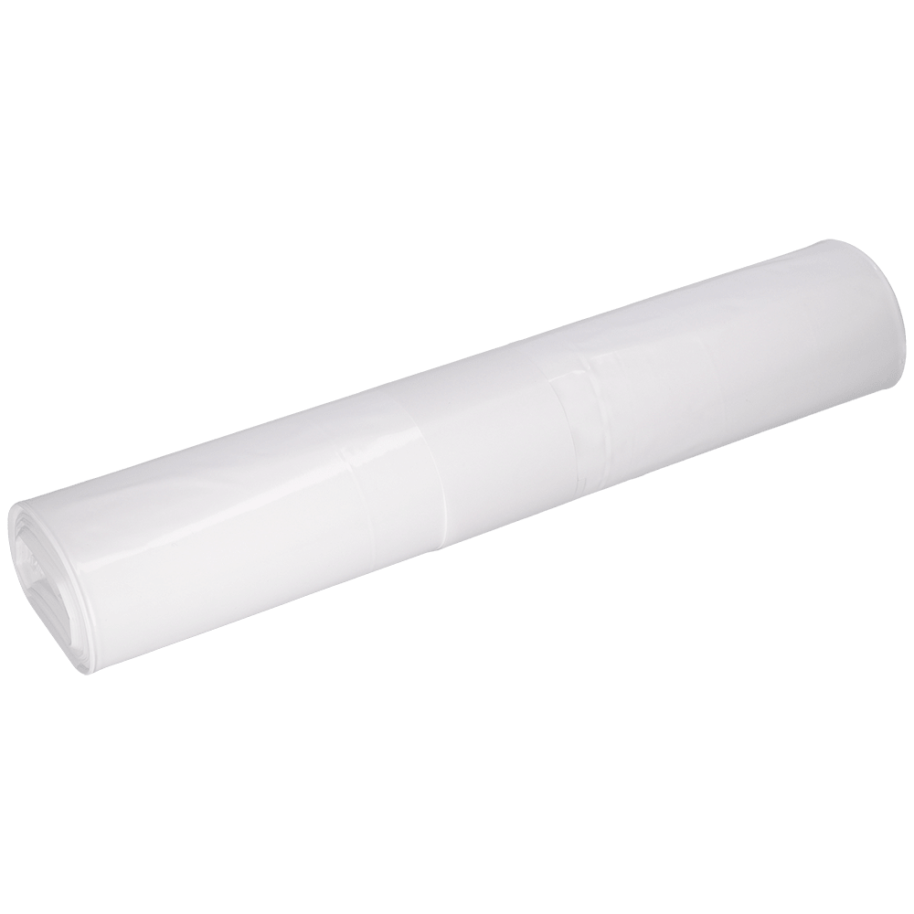 Een opgerolde rol wit EMIL DEISS KG (GmbH + Co.) DEISS 36512 (630x850x0,02 mm, 40 stuks/rol) ligt op een effen, lichte achtergrond.